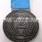 zinc cast medal antique silver plated customized design as the souvenir of the association