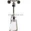 8m silver white handle foot pump pneumatic telescopic mast with tripod mobile camera tower electric motorized lighting pole mast
