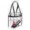 BAGAIL NFL and PGA Stadium Approved Clear Tote Bag with Zipper Closure Crossbody Messenger Shoulder Bag with Adjustable Strap