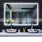 High class apartment double vanity heated LED bathroom mirror