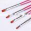 4Pcs Nail Art Brushes Gel Polish Flat Top Nail Gel Brushes Set