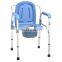 Height Adjustable Toilet Chair Foldable Stainless Steel Adult Disabled Commode Chair
