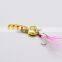 In stock  Fresh Salt water spoon spinners fishing lure Iron metal Sequin fishing bait with treble Feather Hook