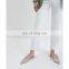 Ladies high fashionable flats cheap price high quality asymmetric with back elastic flat sandals shoes