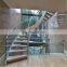 CBMmart Customized Curved Tempered Glass Balustrade&Handrail Wooden stairs Spiral Staircase Kit