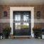 Apartment custom french design north american metal frame kick plate tempered safety glass exterior modern iron front doors