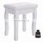 vanity stool white baroque padded dressing table chair
