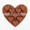 Lovely DIY 10 different size hole heart shape non-stick silicone cake molds chocolate mould with words