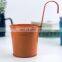Wholesale Home Decorative Outdoor Garden Metal Plastic Planter Hanging Flower Pots with detachable hook