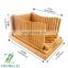 Bamboo Foldable Bread Slicer Compact Thickness Adjustable Bread Slicing Guide with Crumb Catcher Tray for Homemade Bread