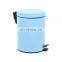 Simple pedal waste bin plastic dust bin with colorful lid for bathroom