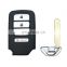 Replacement 3 + 1 4 Buttons Car Remote Smart Key Case Shell Cover Fob Fit For Honda City Auto Key