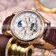 LIGE 6826 Classic Mens Automatic Watches Tourbillon Movement Fashion Watch Straps Leather