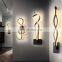 Mininalist LED Wall Sconce Lighting Wave Led Wall Lights Indoor Living Room Bedroom Bedside Wall Lamp