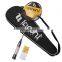 low price custom full carbon shuttle badminton racket with raquete bag