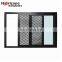 Superhouse cheap aluminum windows custom security black aluminium sliding glass windows with mosquito net