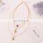 Womens Gold Multi-Layer Necklace Female Personality Retro Creative Clavicle Chain Thin Chains NecklacesN707