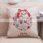 Christmas Decorations 45x45cm Pillow Case Santa Clause Christmas Deer Cotton Linen Cover Home Decor