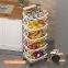 Floor multi - layer movable kitchen shelf vegetable rack toilet storage rack