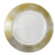 Golden Round Edge Clear Plastic Table Charger Plates Wedding Wholesale Festival Supplies Dinner Plate