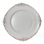 Hot Selling 13 inch Rose Gold Rim White Plastic Charger Plates for Wedding Party Christmas Decor