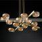 Hengzhi American Design Brass Crystal Light Mirror Pendant MONTESQUIEU SQUARE CHANDELIER for Home Living Room