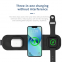 Portable 3 in 1 Wireless Magnetic Charger for Phones Earphones Smart Watches Foldable Fabric Design Charging Dock