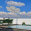 Flower-shaped patio umbrella for sunshade in hotel outdoor areas New hydraulic rod design