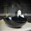 Natural Black Marble Bathroom Stone Sink For Indoor