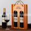 custom wooden wine box for double wine bottles