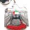 New design United Arab Emirates stainless steel falcon keychain keyring key chain ring