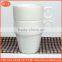 porcelain cup hot selling fancy white porcelain round stacked coffee stripe cup with handle tea and milk mug