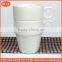 Porcelain Cup Hot Selling Fancy White Porcelain Round Stacked Coffee Stripe Cup With Handle Tea and Milk Mug