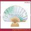 2015 House Decorative Gift Fabric Shell Shpe hand held fan for business present