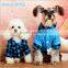 Fashion Handsome Lapel Plaid Reversible Winter Dog Jacket