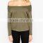 fashion off shoulder women blouse long sleeves women blouse OEM service