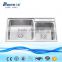 Hot selling 0.8mm 304 stainless steel double bowel pressing kitchen sink