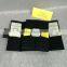 Hot sale luxurious black hardcover silk wedding invitations with ribbons & label papers