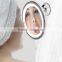 USB charge lighted bathroom mirror, LED shower mirror with strong suction cup