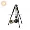 Q360 1500mm height digital camera tripod stand with fluid damping gimbal head, portable photo tripod for Camcorder& Video & DSLR