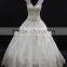 Silver lace with beading belt two straps ball gown wedding dress