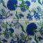 Flower Blossom Blue Indian Hand Block Printed Round Tablecloth