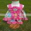 wholesale fashion summer vintage print cotton baby girl boutique clothing