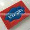 hot sale high quality ribbed door mat with pvc back