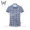 OEM t shirt for men plaid fabric men t-shirts embroidery designs