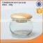 High quality glass storage jar with wood lid & reasonable price