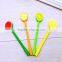 Bright color fruit shape ballpoint pen carbon black pen plastic black ball pen