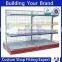 supermarket floor standing potato chips metal display rack
