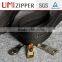European standard 9" black zipper with silver or gold pully no 5 black nickel metal zipper