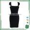 High quality square neck cap sleeve bandage dress women dresses